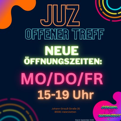 Neue Öffnungszeiten JUZ  - 1