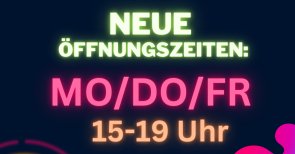 Neue Öffnungszeiten JUZ - 1 Neue Öffnungszeiten JUZ - 1